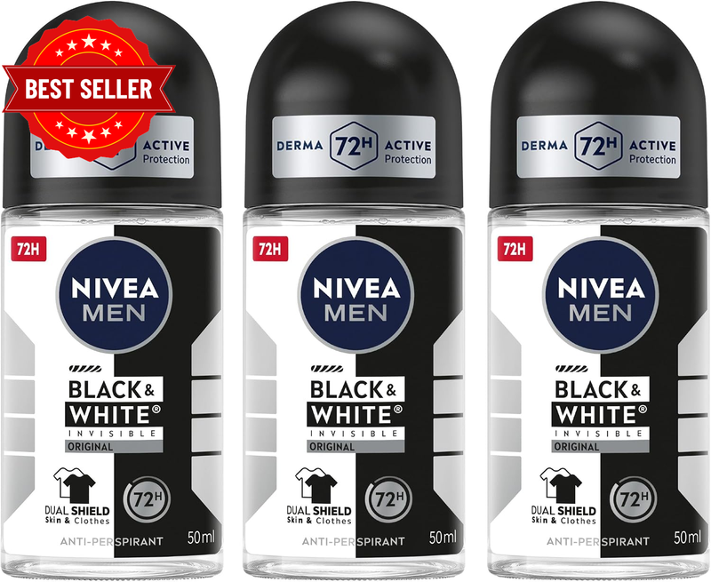 MEN Black & White Invisible Original Anti-Perspirant Roll-On Deodorant 50Ml | Me