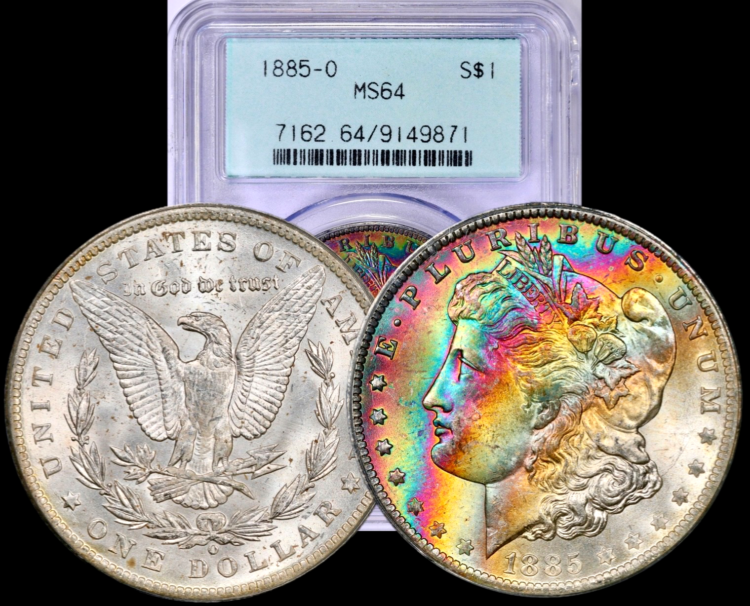 1885-O Morgan Silver Dollar PCGS MS64 True Classic Premium