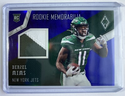 2020 Panini Phoenix Rookie Memorabilia Premium Patch Blue Denzel Mims #4/35 RC 