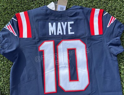 One Authentic Nike Vapor New England Patriots Drake Maye #10 Modified Jersey