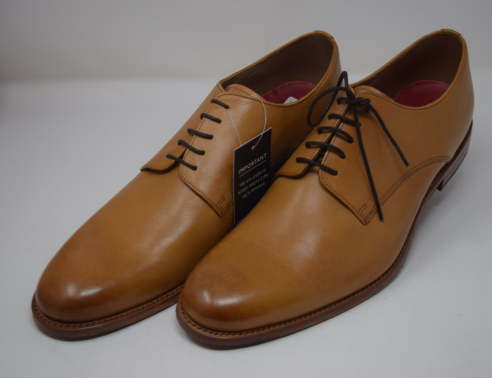 Pre-owned Grenson Toby Brogue Sn62 Mens Dress Shoes Tan Grain 11 Us In Brown