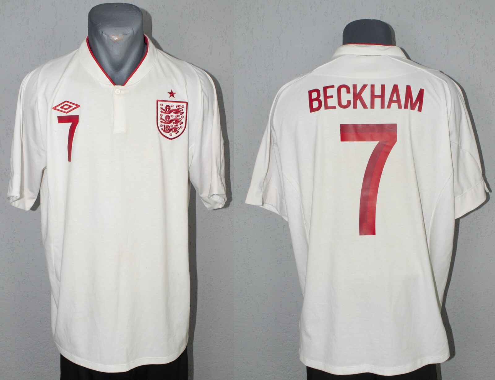 ウェア DEAD STOCK England game shirt BECKHAM 2006-08 England Away L/S Shirt Beckham #7 - 6/10 - (3XL)