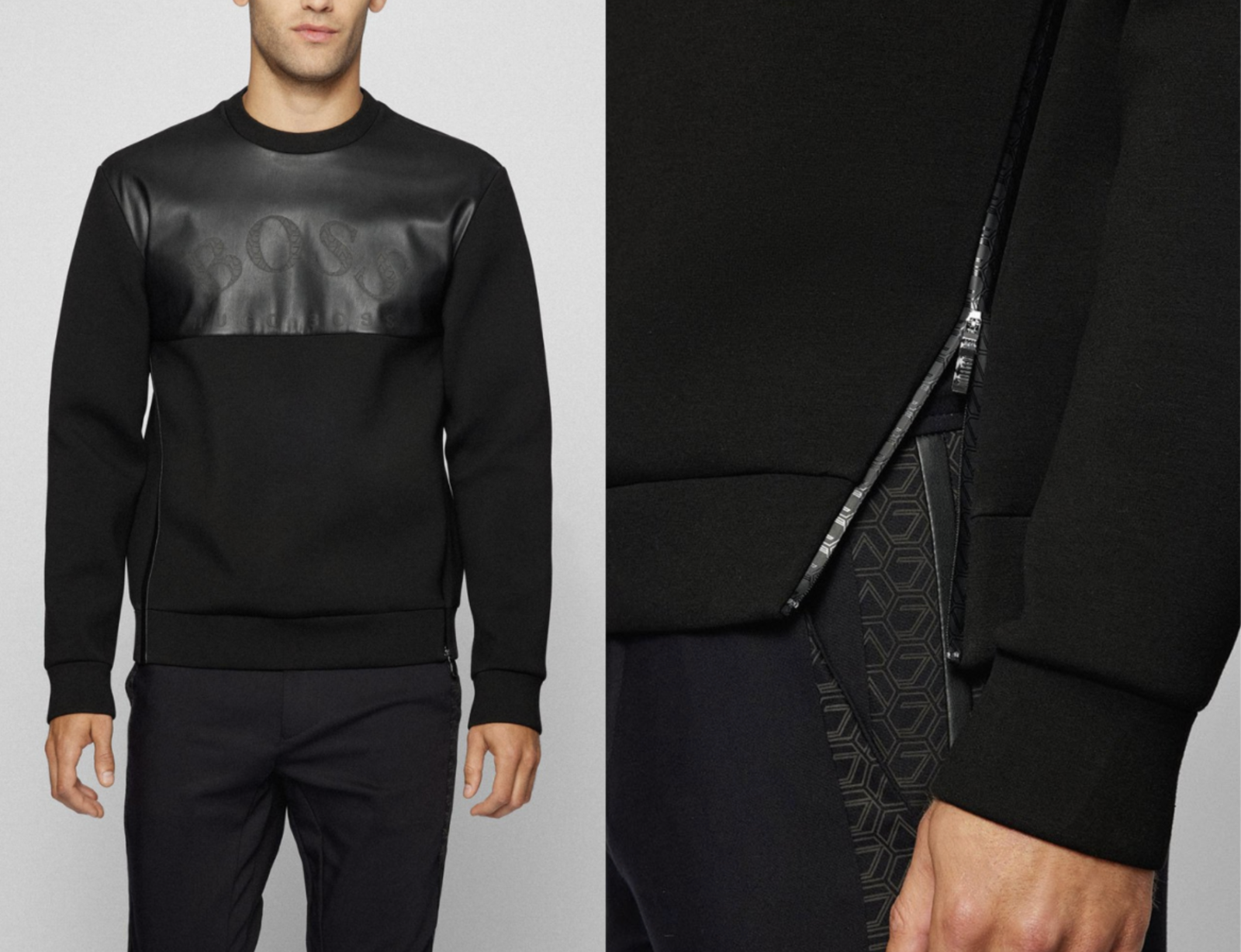 Pre-owned Hugo Boss X Ajbxng Joshua Sweater Sweatshirt Jumper Sweat Jacket Pullover In Black