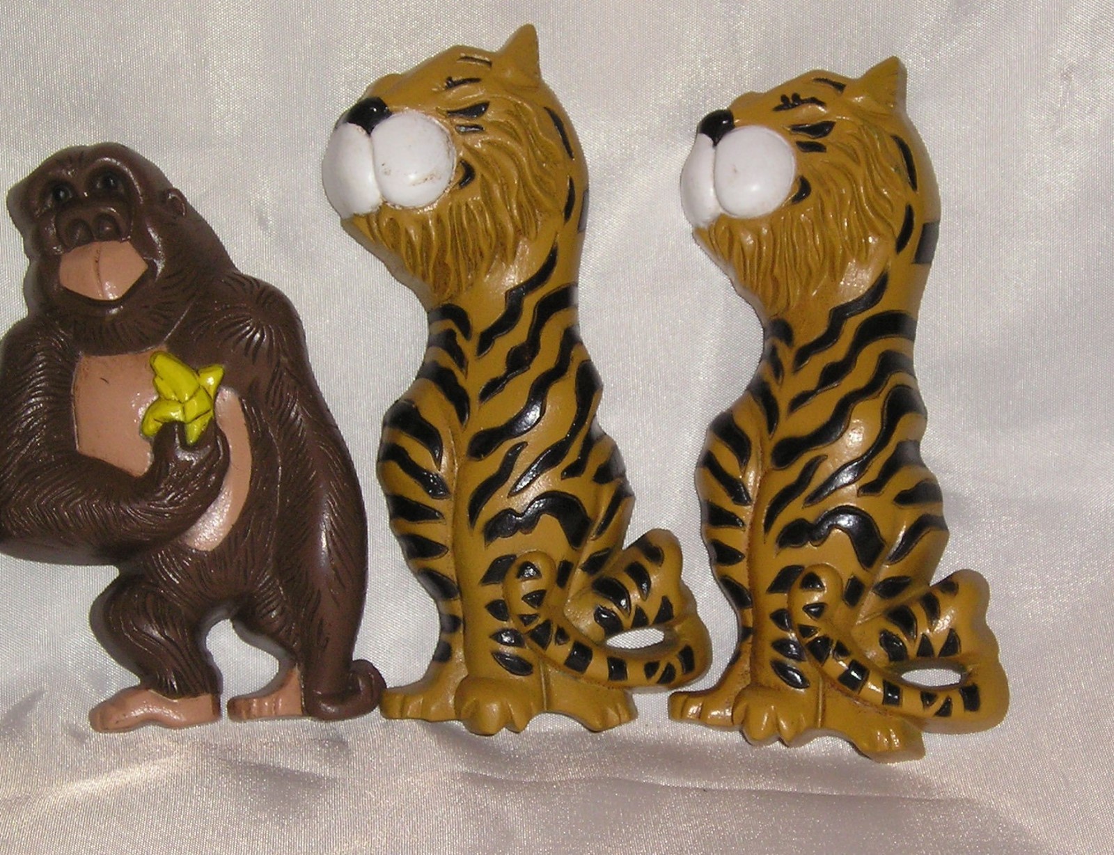 Lot of 7 Home Interiors Zebra, Elephant, Gorilla, Tiger Animal Wall Plaques