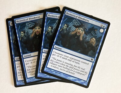 Hysterical Blindness (4) Innistrad NM MTG Magic the Gathering