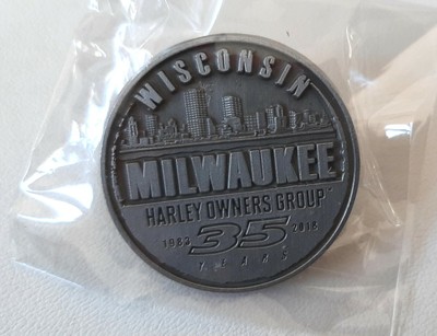 Harley Davidson Milwaukee Wisconsin Harley Owners Group 35th Anniversary Pin NEW