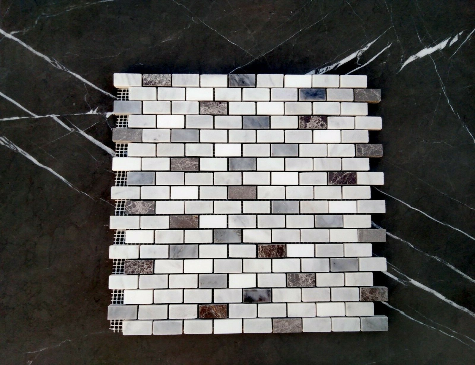 Bianco Carrara Marble Basketweave Mosaic Tile Wall Floor Bathroom