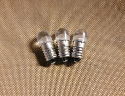 (3)WARM WHITE 6V 8V FROSTED LED SCREW BASE #40 #46 BULB Pioneer QX-8000 QX-8000A
