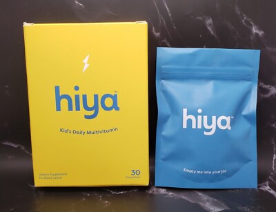 Hiya Health Kid's Daily Multivitamin 30 Chewables - 30 Day Supply Sealed Pouch