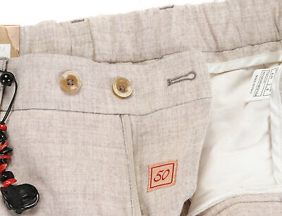 Pre-owned Marco Pescarolo Evo Pants Beige Wool Cashmere Trousers Luxury Napoli 50