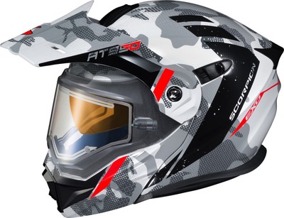 Scorpion EXO-AT950 Outrigger Snow Helmet w/Electric Shield White/Gray