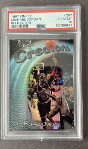 MICHAEL JORDAN 1997-98 FINEST CREATION REFRACTOR /1090 PSA MICHAEL JORDAN 1997-98 FINEST CREATION REFRACTOR /1090 PSA