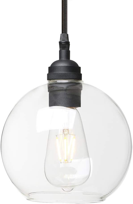 Nordic Industrial Glass Ball Pendant Light Kitchen Dining Room Lamp E27 Base