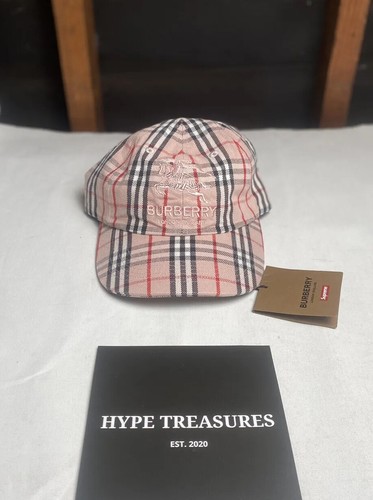 最終値下！Supreme Burberry Denim 6 Panel Pink Supreme Burberry Denim 6-Panel Camp Cap Blue Biege Pink 2022