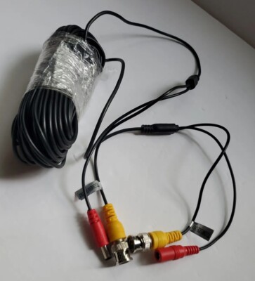 Plug & Play Cable for HD and Analog Cameras to DVR 25 feet RCA Adapters