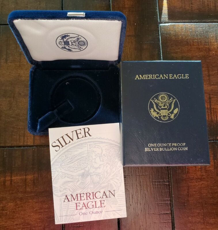 1996 Proof $1 American Silver Eagle Box & COA | No Coin