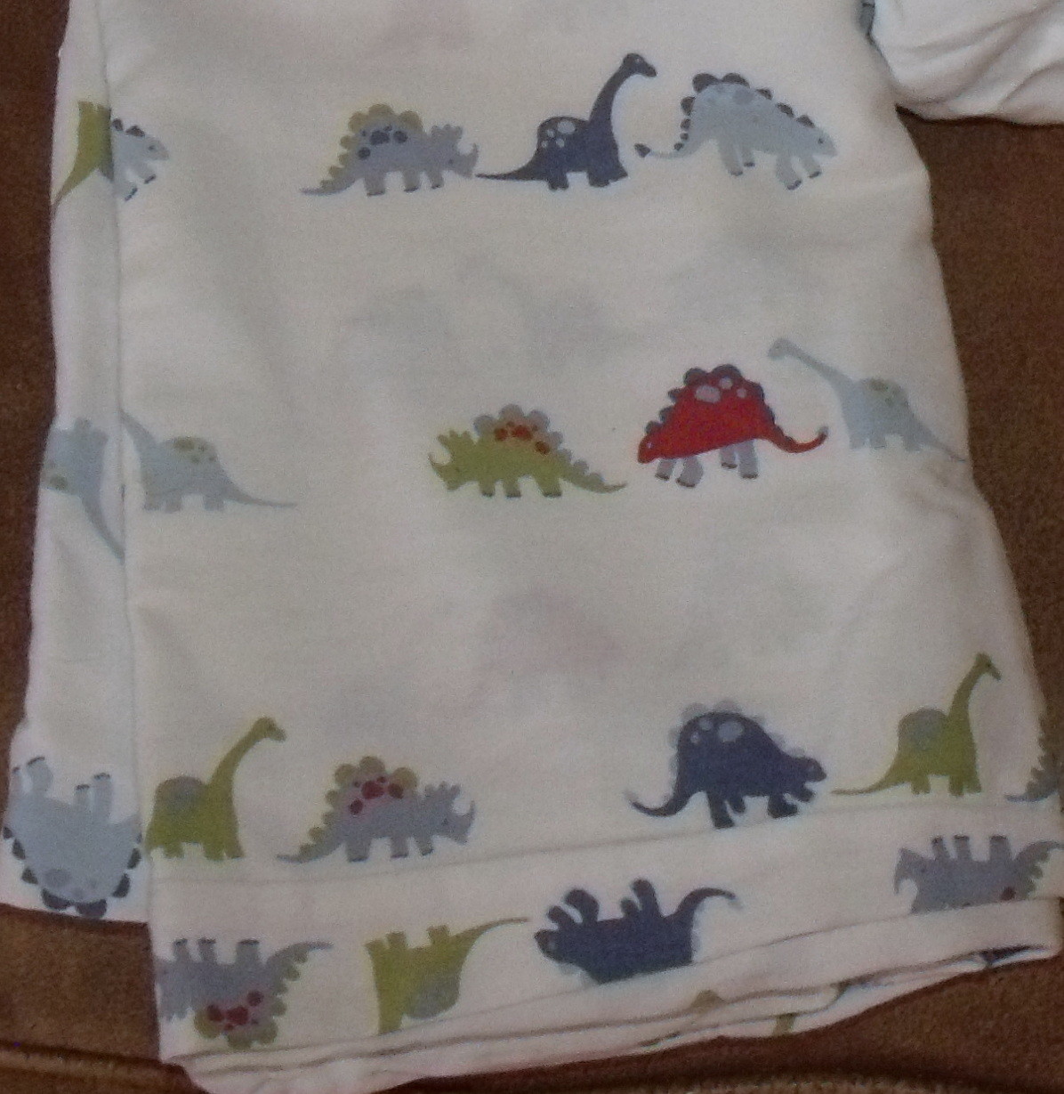 twin set of march of the dinosauars sheets flat fitted one pillowcase