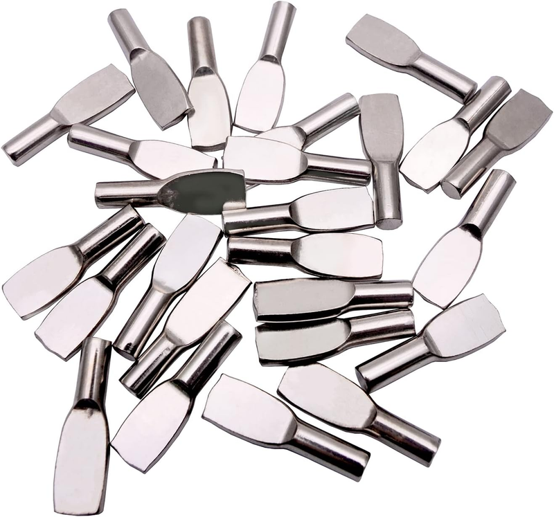 25 Packs Shelf Pins, 7 Mm Shelf Support Pegs Spoon Shape Cabinet Furniture