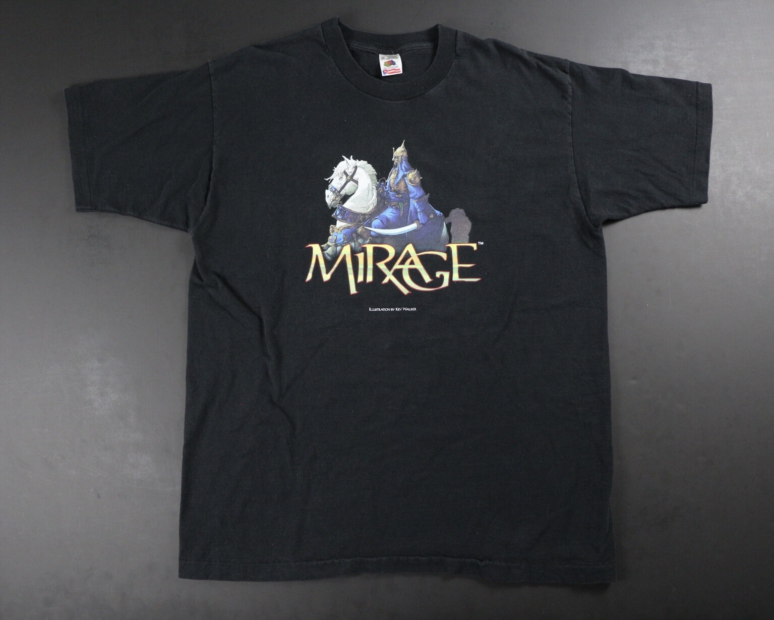 Vintage Magic The Gathering Shirt 90s MTG Black Mirage Art Vintage Magic The Gathering Shirt 90s MTG Black Mirage Art