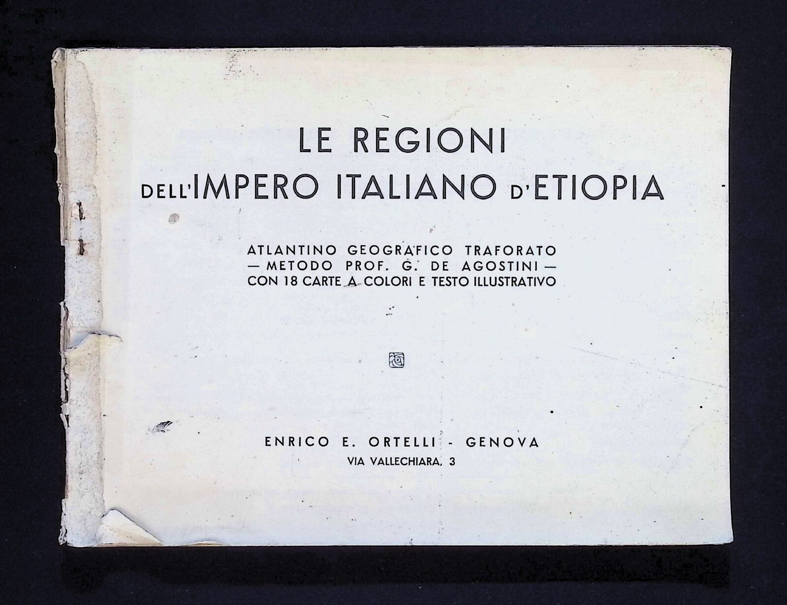 Le Regioni dell'Impero italiano d'Etiopia 1936 Colonie Atlante Somalia Eritrea - Picture 1 of 5