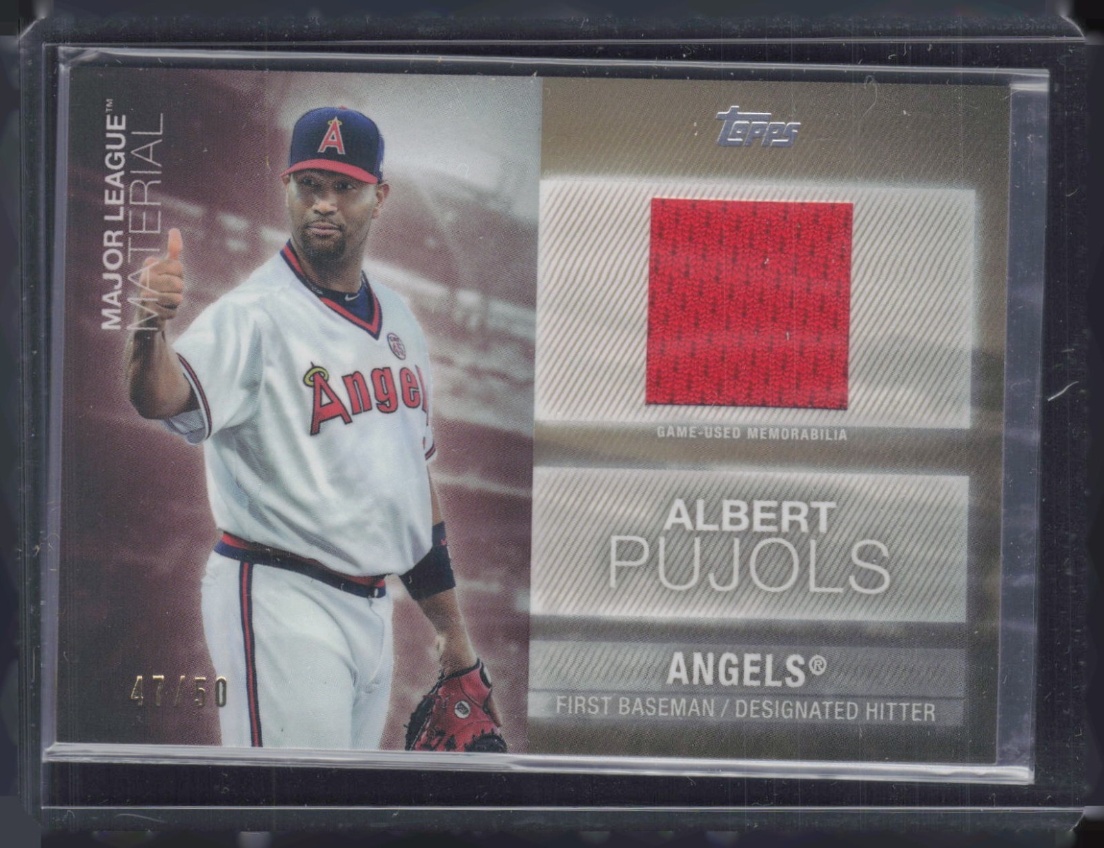 2020 Topps Update Series Albert Pujols /50 Game Used Jersey