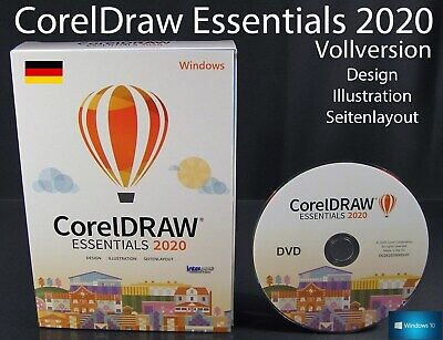 Corel DRAW Essentials 2020 2 PC Vollversion Box + DVD Grafiksoftware OVP NEU