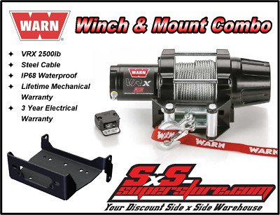 2500lb WARN VRX 25 Winch Mount Combo: Honda Rincon TRX 650 680 2003-2021