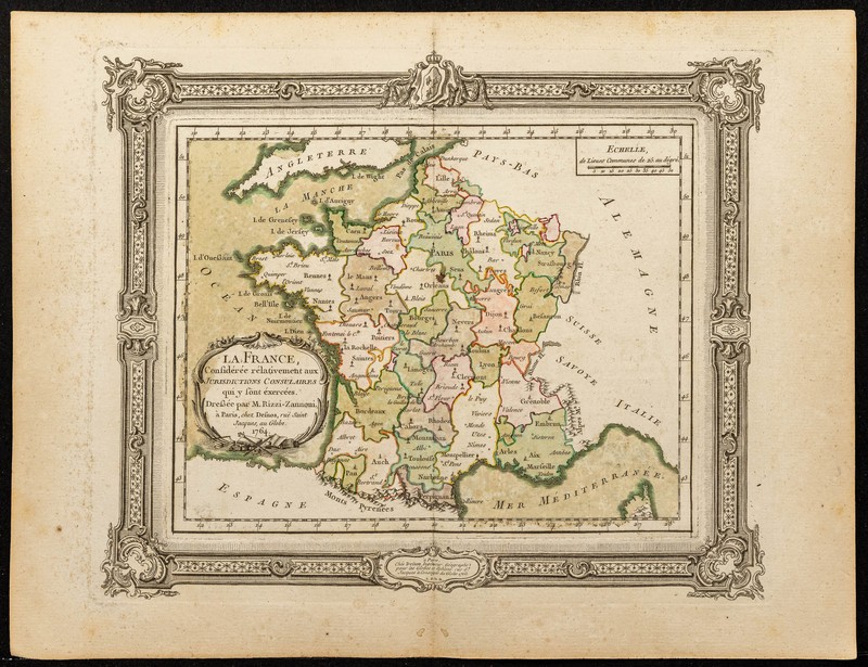 1764 - France - Carte GÃ©Ographique Ancienne - Juridictions Consulaires, Justice