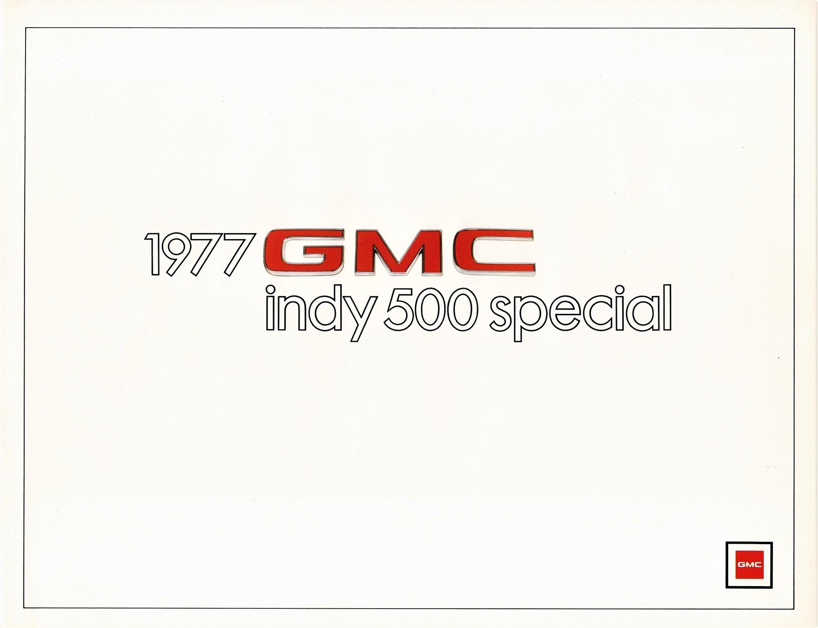 1977 GMC Indy 500 Special Fenderside Whideside Pickup Truck