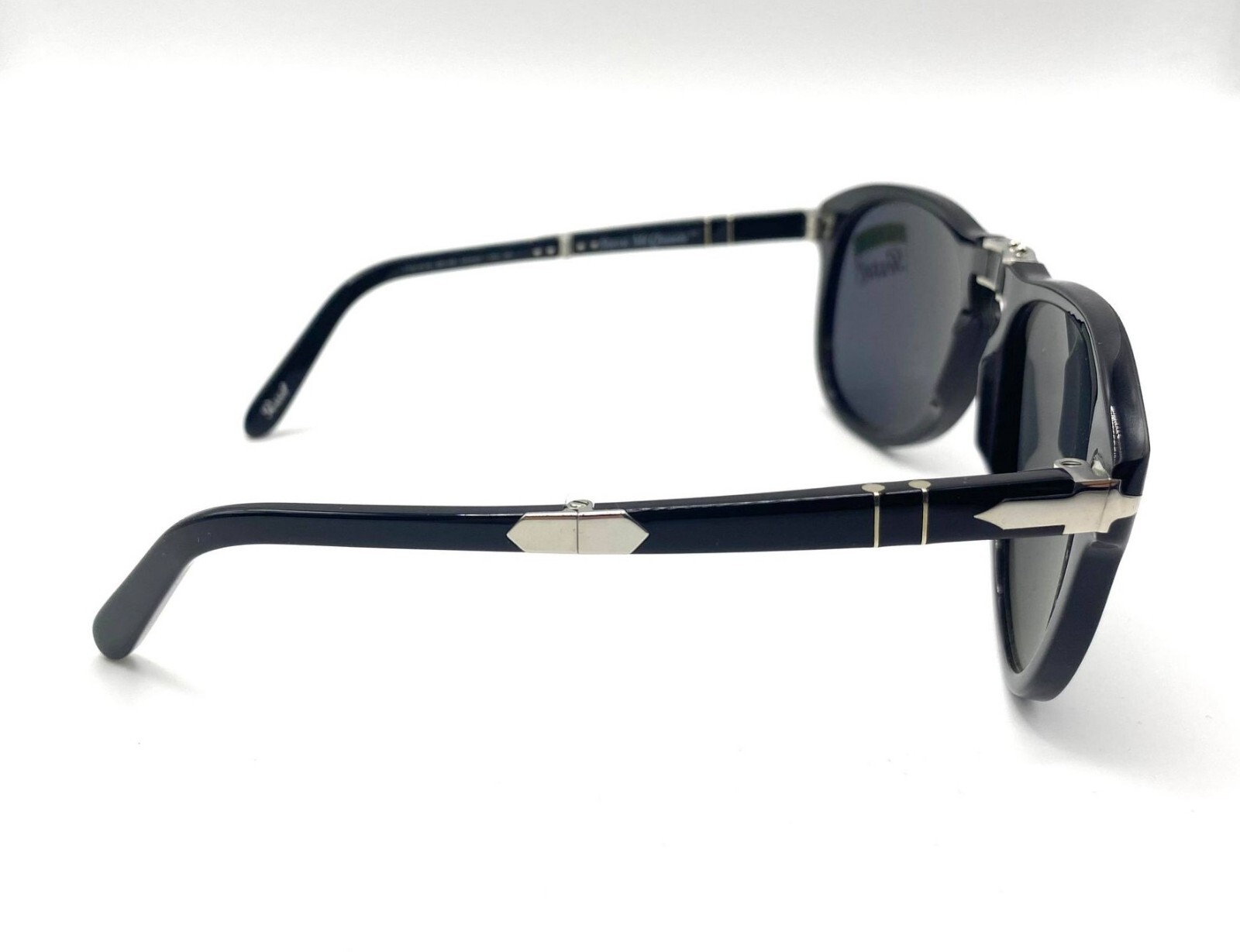 Pre-owned Persol Steve Mcqueen Po714sm Sunglasses 95/48 Black/grey Polarized Lens 54mm In Gray