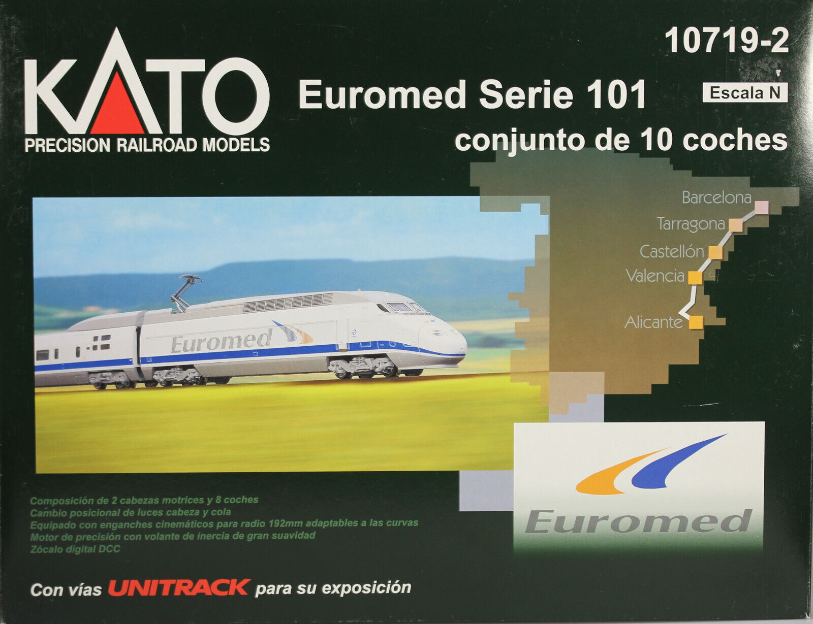 KATO N-Scale 10719-2 Euromed Serie 101 Ten Car Set, LN?BX | eBay KATO N-Scale 10719-2 Euromed Serie 101 Ten Car Set, LN?BX | eBay
