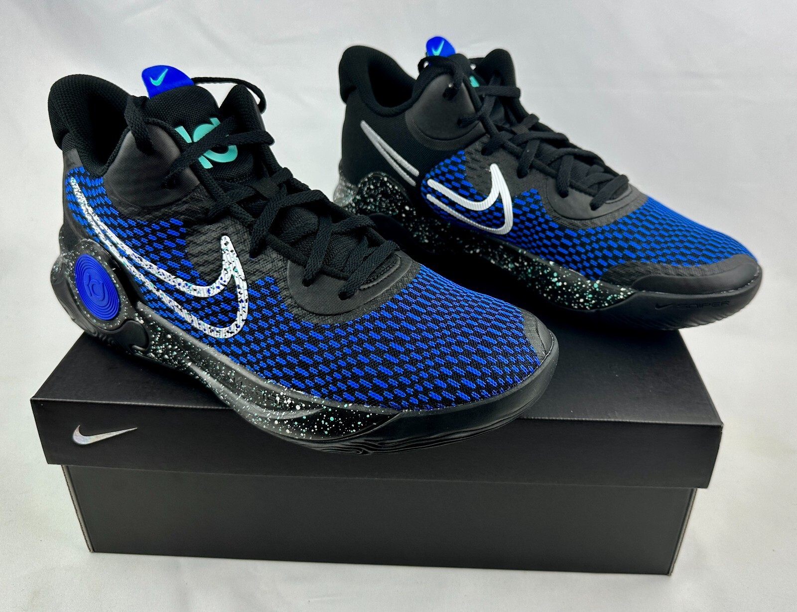 Nike KD TREY 5 IX Basketball Shoes BLK/WHT/Racer Blue CW3400 Nike KD TREY 5 IX Basketball Shoes BLK/WHT/Racer Blue CW3400