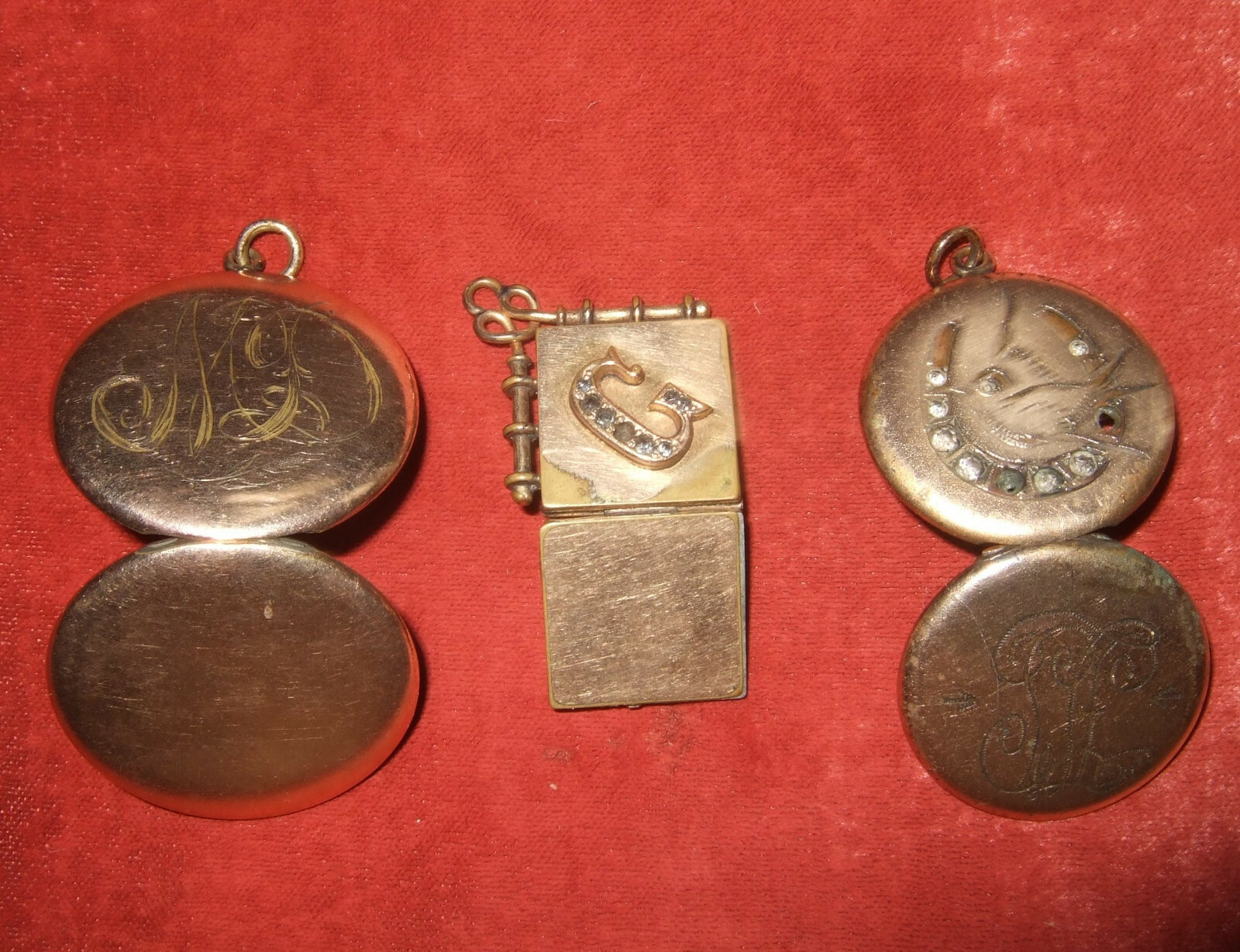 Victorian Noveau Gold Fill Watch Chains Fobs Parts  Wear /  Repair Lot
