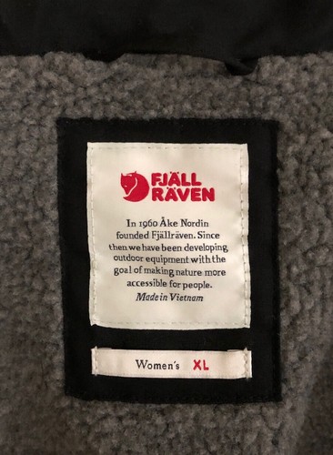 Pre-owned Fjall Raven Fjallraven Raven Winter Jacket Women's Xl Black Hood Fleece Lined Msrp: $300