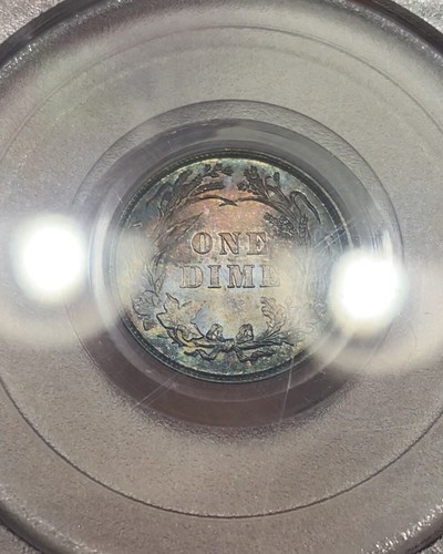 1897 MS64 PCGS Toned Barber Silver Dime *Beautiful Colorful Toning*