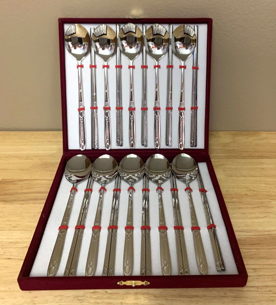 Chopsticks Soup Spoon Set 10 Settings Seshin Total Kitchen Ware Stainless Korea | eBay Chopsticks Soup Spoon Set 10 Settings Seshin Total Kitchen Ware Stainless Korea | eBay