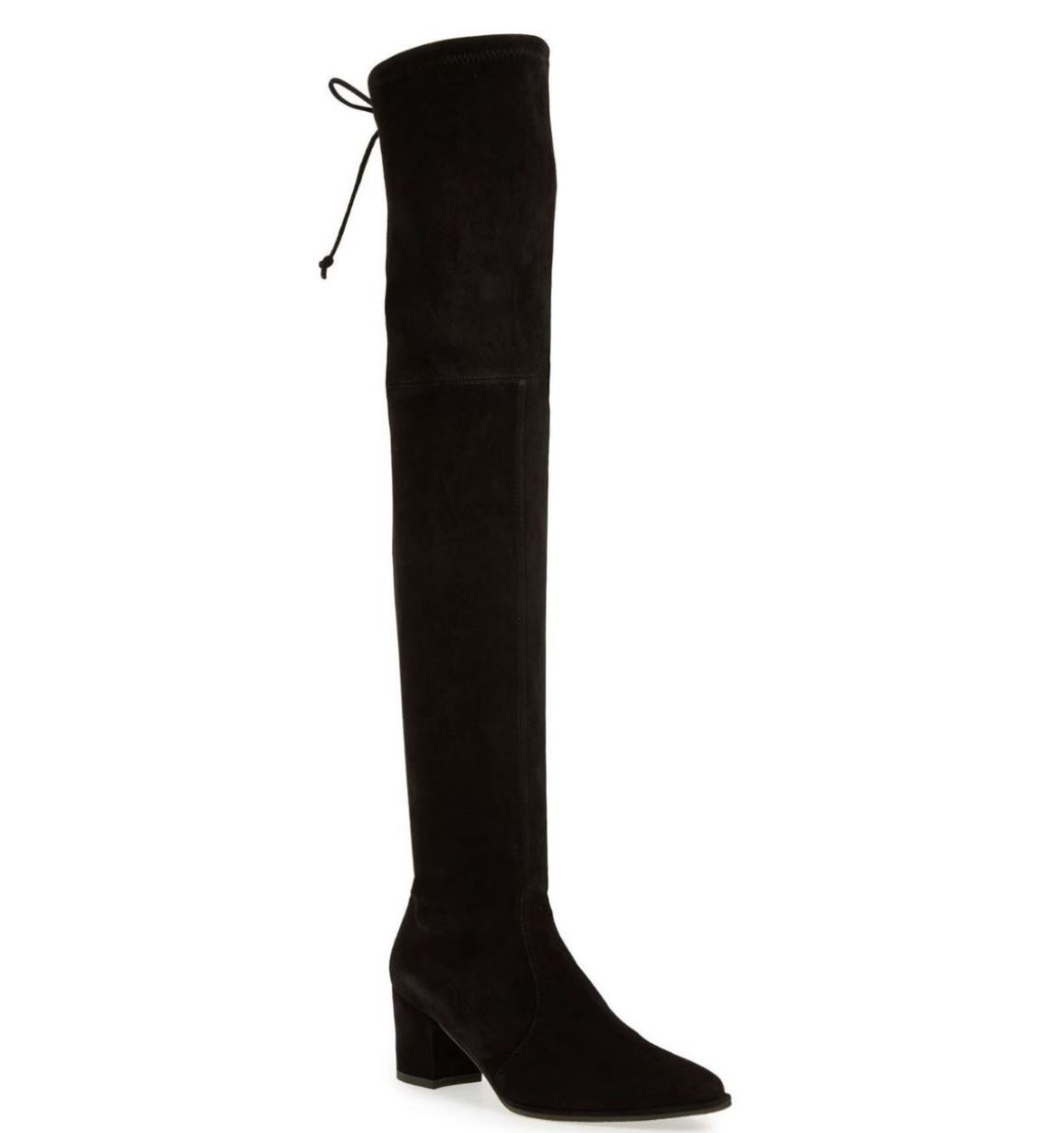 Pre-owned Stuart Weitzman $895 Nwb Thighland  Boots Otk Black Suede 7.5 8.5 9.5 10 10.5 11m