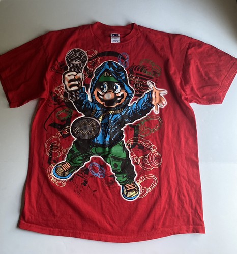 Vintage Super Mario Studded Hip Hop Rap Bling Heavyweight