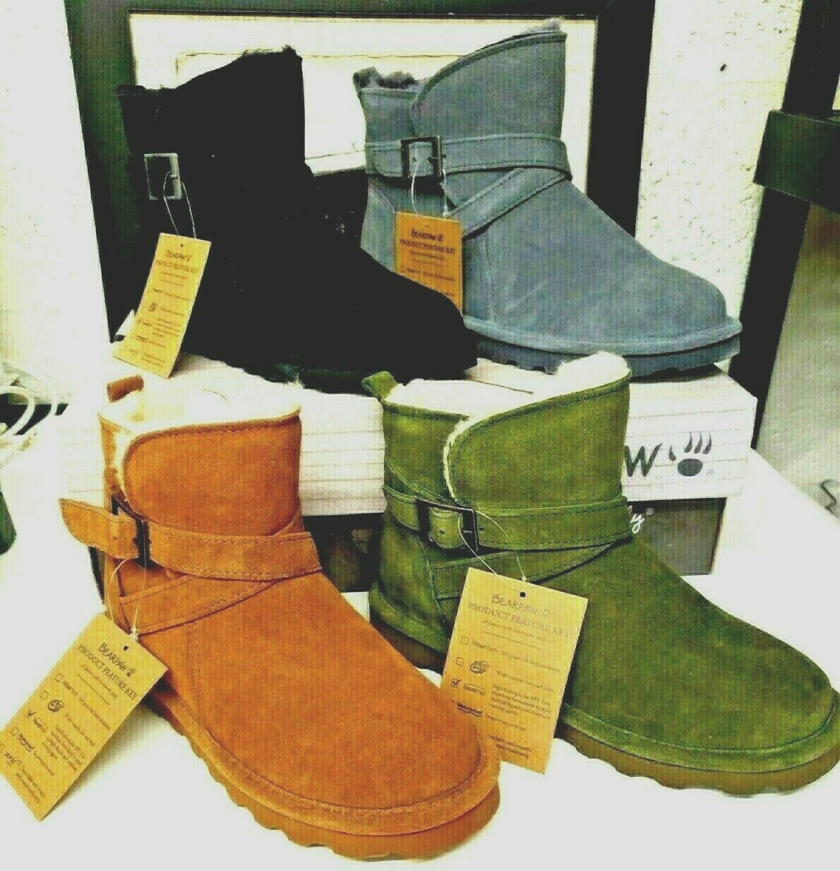 BEARPAW® Boots Emersyn Suede & Wool NeverWet® CHOOSE COLOR & SIZE Brand New Tags