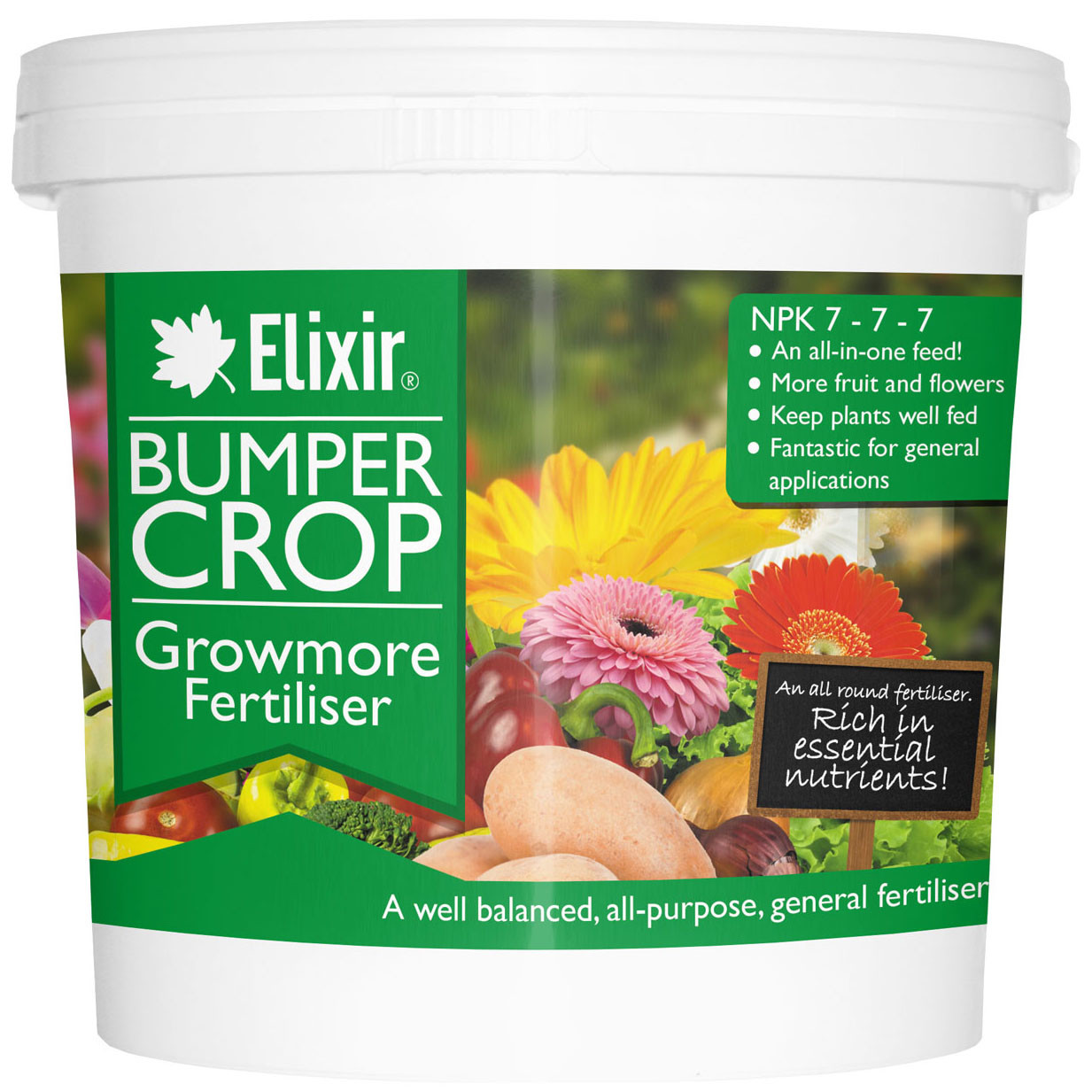 Bumper Crop Growmore General Purpose Fertiliser by Elixir Gardens 1kg
