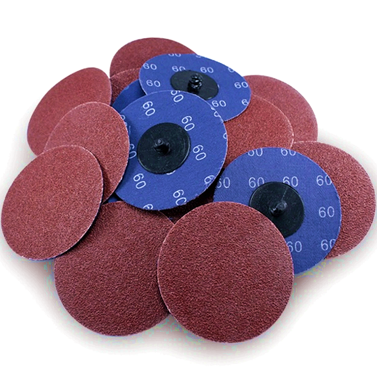 25PCS 3 inch Roll Lock Die Grinder Sanding Disc 60 Grit Quick Change for Drill