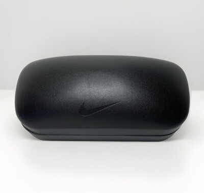 Black NIKE Clam Shell Lrg Hard SUNGLASSES Case with Swoosh & ''JUST DO IT'' Inside