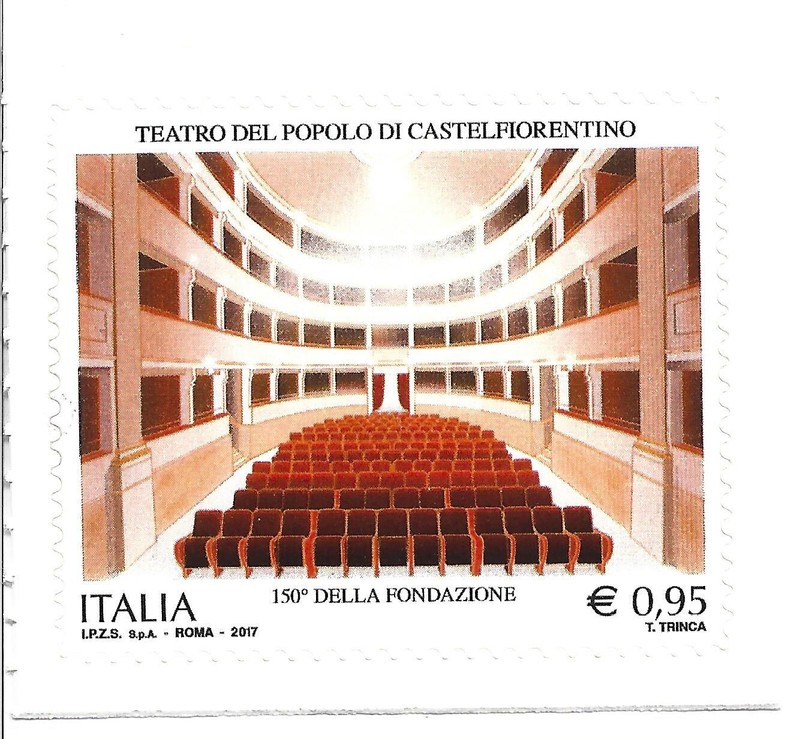 Italia 2017 - Teatro  Del Popolo Di Castelfiorentino  -  Francobollo Nuovo