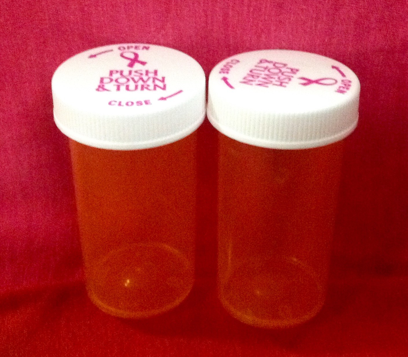 Pill Bottes RX Meds Pharmacy 13 Dram Plastic Safety Lids Crafts Storage 10 / Lot