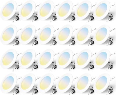 5 6 Inch 5CCT LED Recessed Lighting 24 Pack 1000LM Ultra Thin