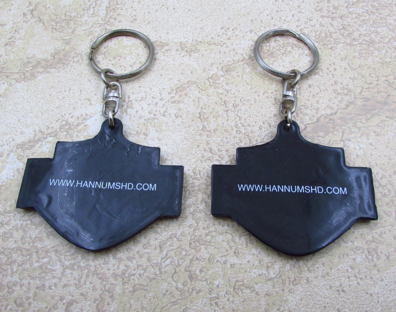 QTY 2 Pack Hannum's Harley Davidson Pennsylvania , Bar & Shield, Key Chain, Fob