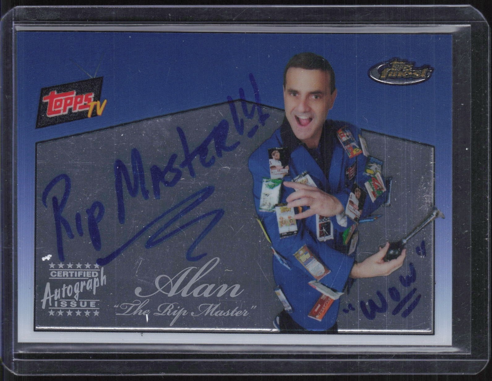 2008 Topps Finest TV Certified Rip Master Alan Narz Auto Autograph