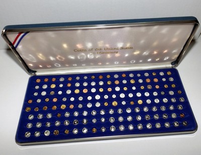 Coins of the U.S. in Miniature with Certificate / Case, 92+ Sterling Silver