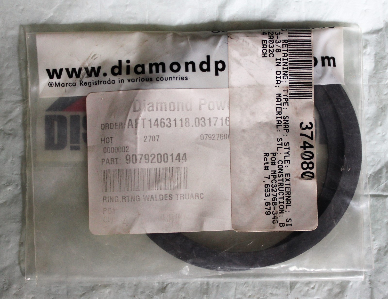 Diamond Power Retaining Ring, Snap Ring, 90792000144 (BRAND NEW Lot of 6)