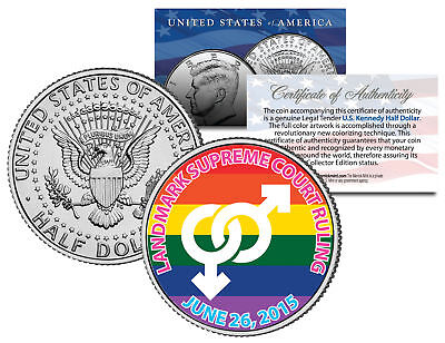 GAY PRIDE Marriage Equality 2015 JFK Half Dollar U.S. Coin Wedding Supreme Court